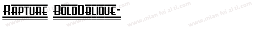 Rapture BoldOblique字体转换